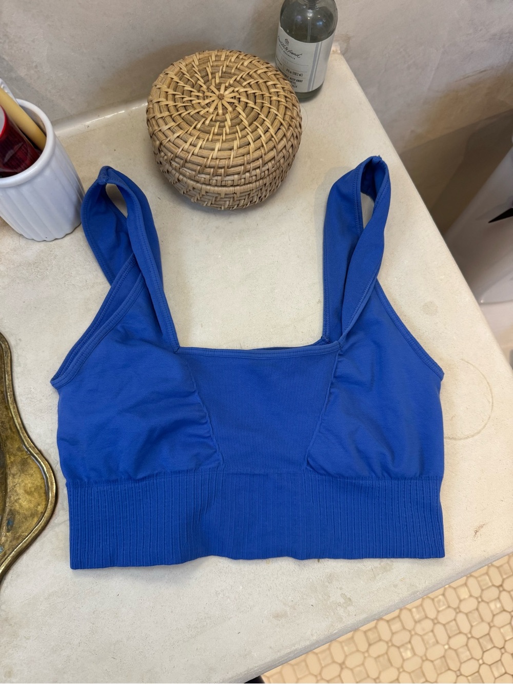 FP Movement by Free People Royal Blue Seamless Rib Bralette